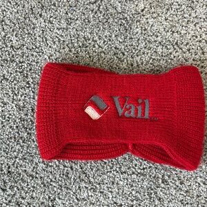 Red 1990s Vail Knit Headband
